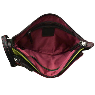 Double Zip Multi Color Crossbody