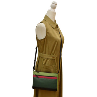 Double Zip Multi Color Crossbody