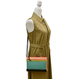 Double Zip Multi Color Crossbody