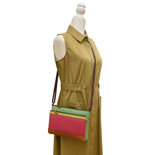 Double Zip Multi Color Crossbody
