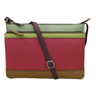 Double Zip Multi Color Crossbody