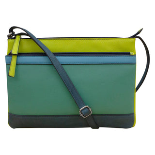 Double Zip Multi Color Crossbody