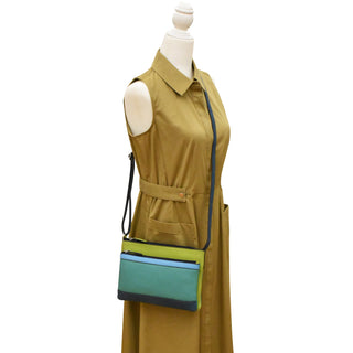Double Zip Multi Color Crossbody