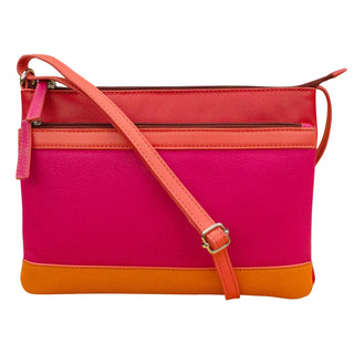 Double Zip Multi Color Crossbody
