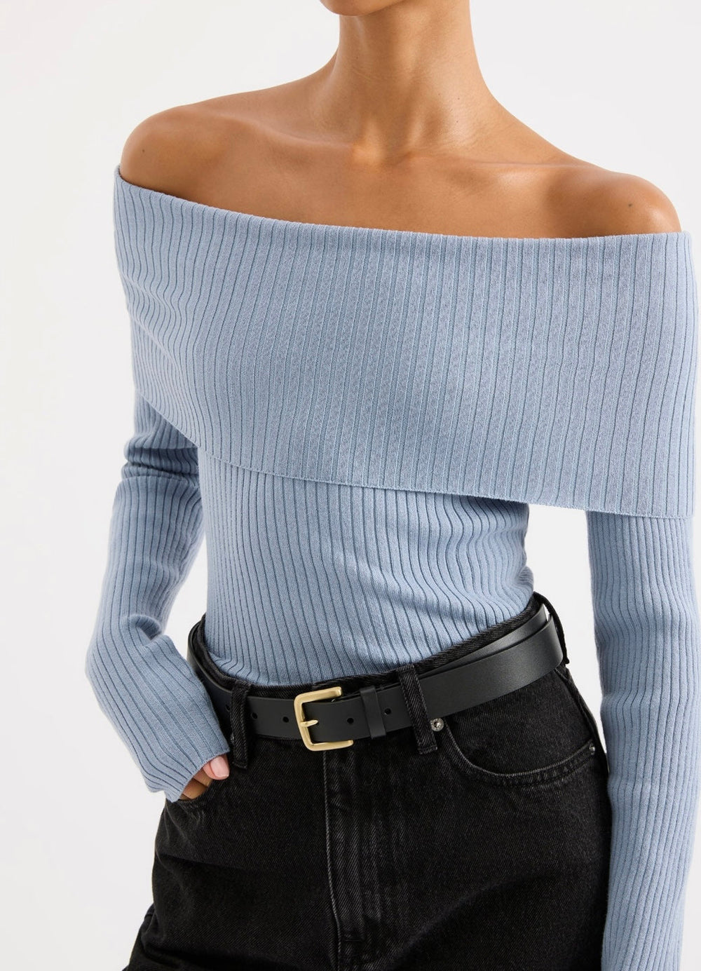 Krishna Off Shoulder Knit Top - Glamourous Grace