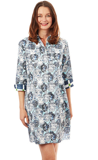 Sag Harbor Dress Chinoiserie Print - Glamourous Grace