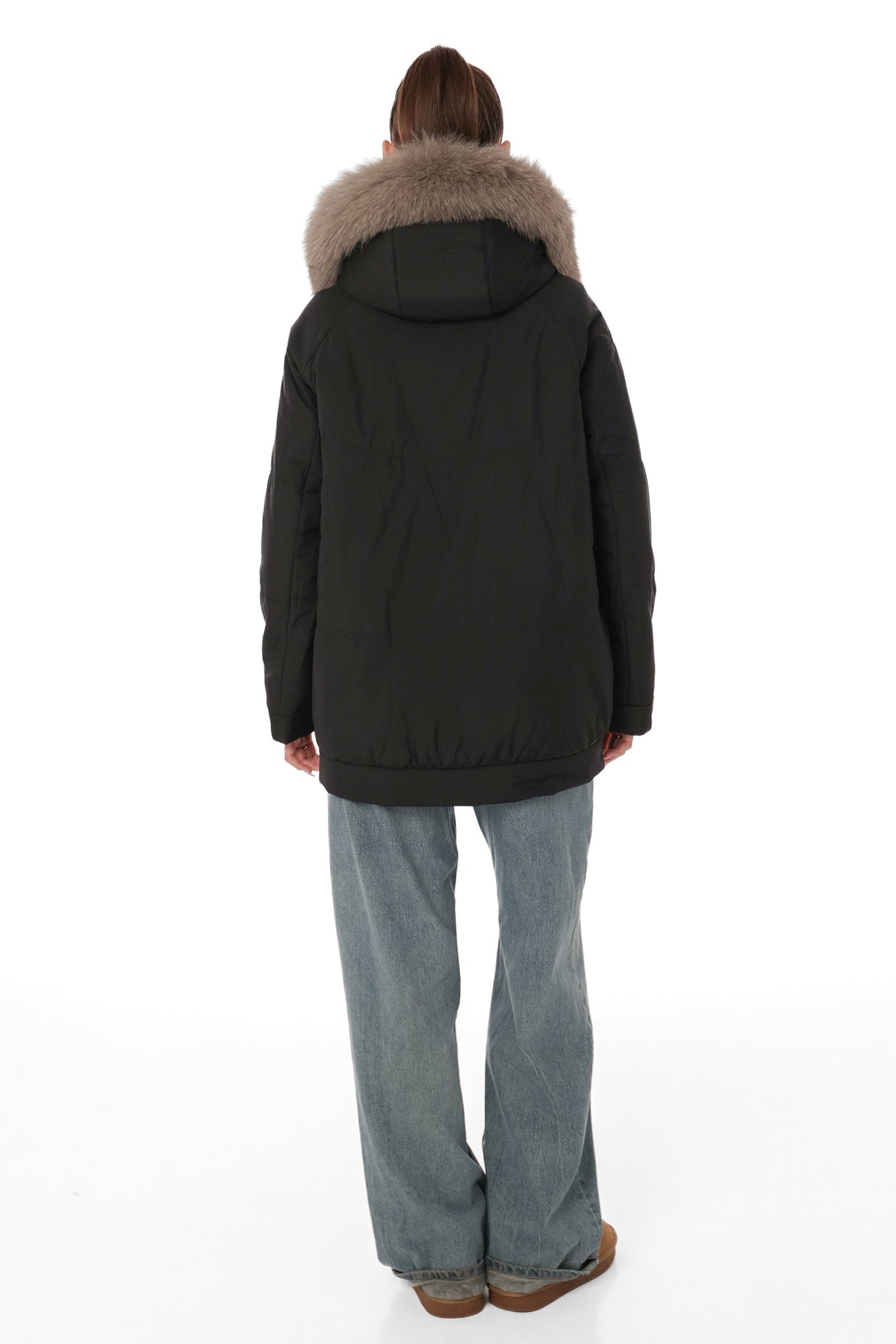 Genuine Polar Fox Trim Coat