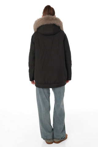 Genuine Polar Fox Trim Coat