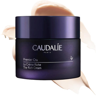 Caudalie Premier Cru The Rich Anti-Aging Cream for Dry Skin - Viniferine, Hyaluronic Acid, 1.69 fl oz - Glamourous Grace