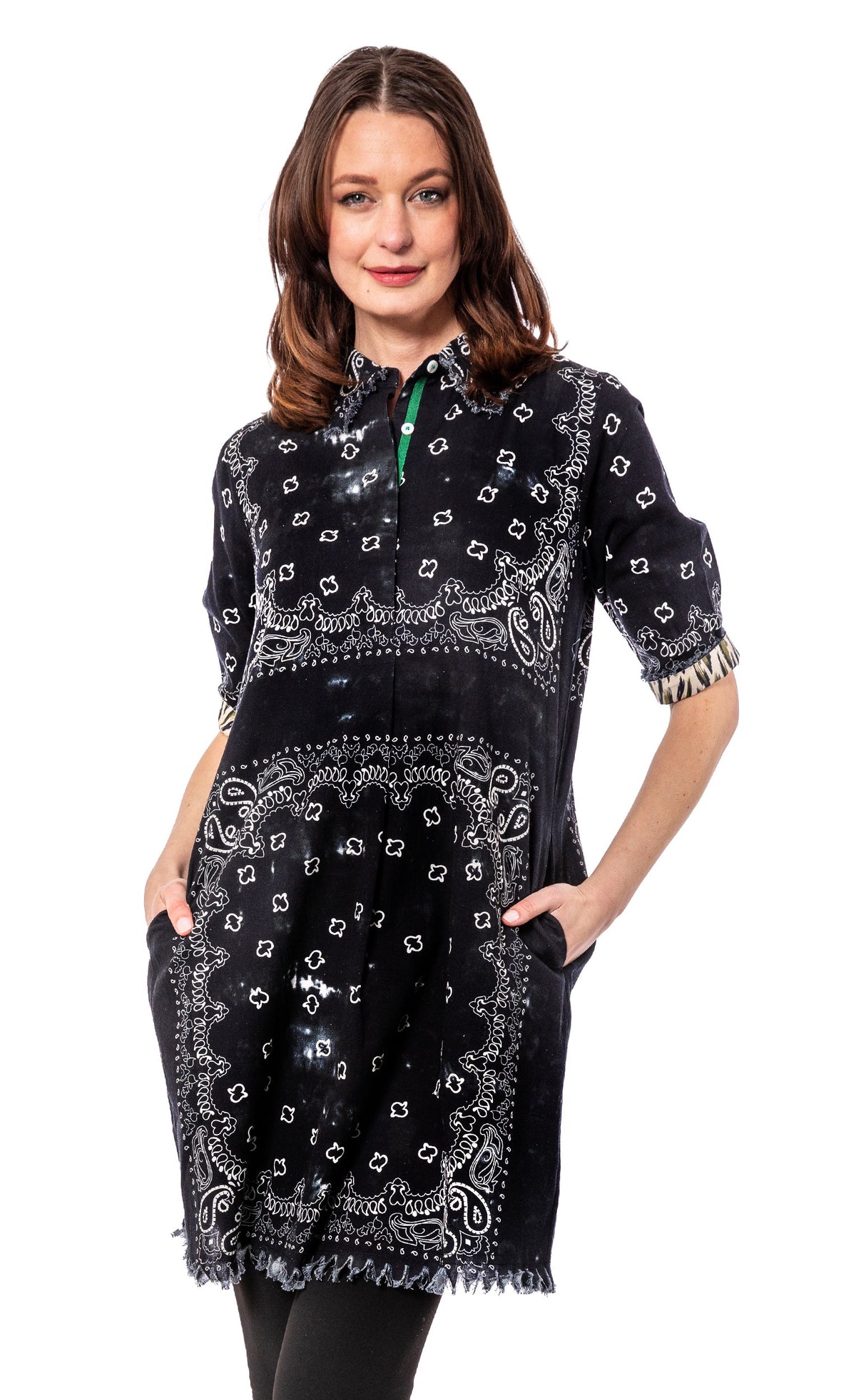 Chatham Dress Black Bandana Print - Glamourous Grace