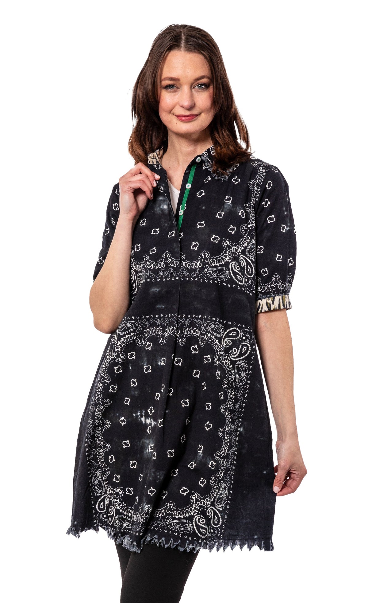 Chatham Dress Black Bandana Print - Glamourous Grace