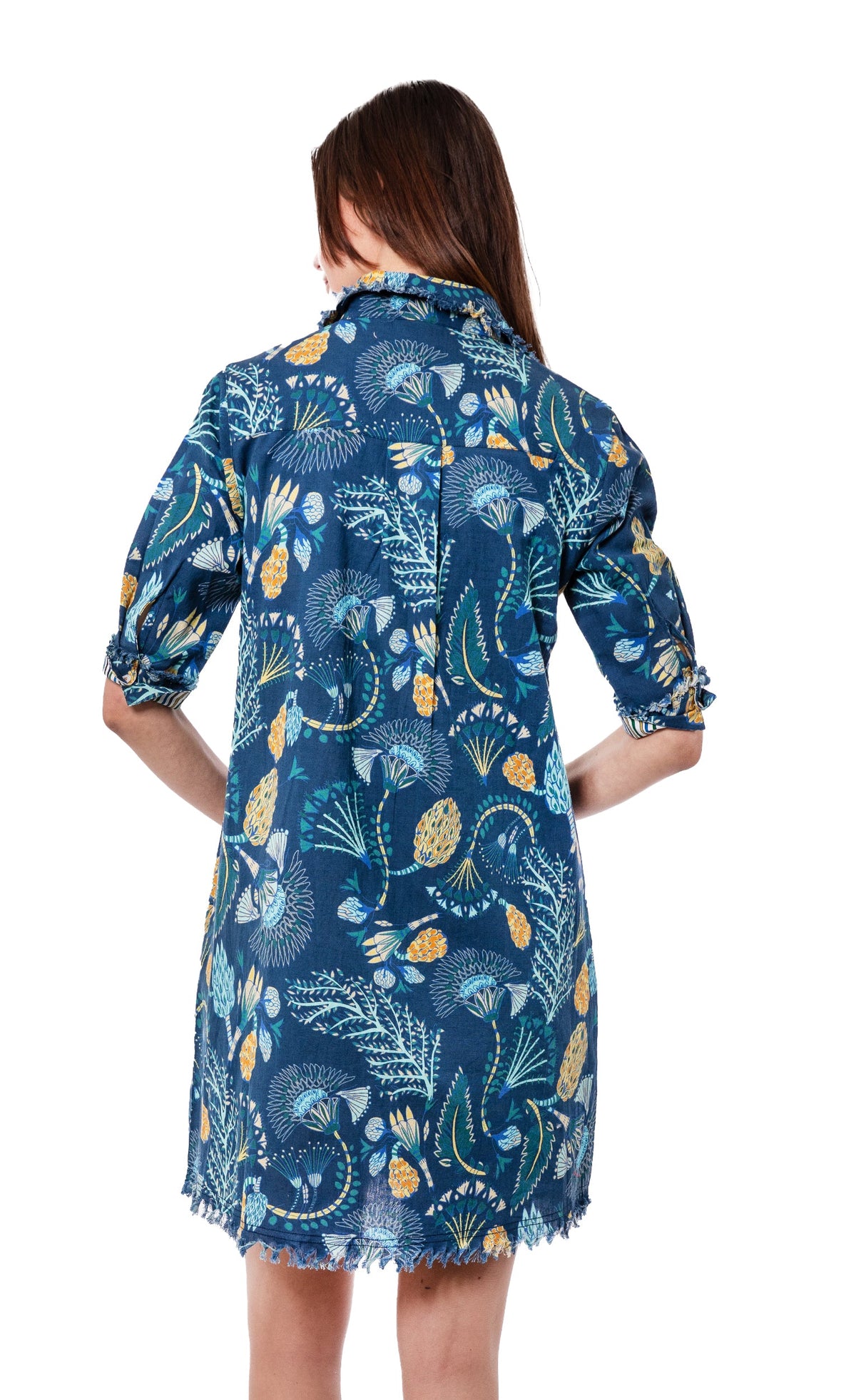Chatham Dress Blue Underwater Print - Glamourous Grace
