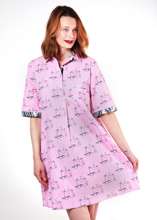 Monterey Dress Pink Essentials print - Glamourous Grace