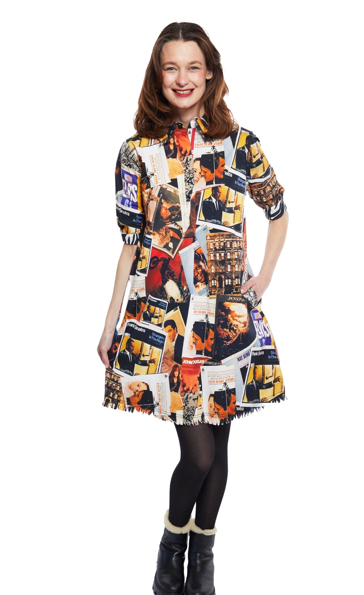 Chatham Dress Rock And Roll Print - Glamourous Grace