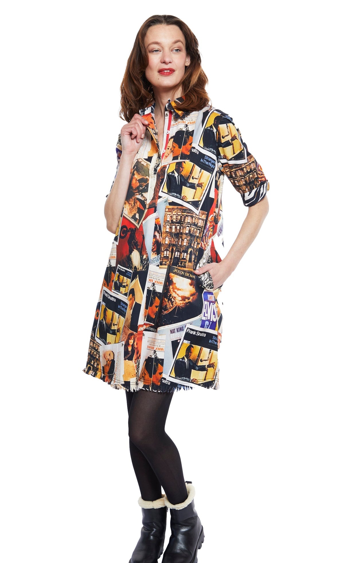 Chatham Dress Rock And Roll Print - Glamourous Grace