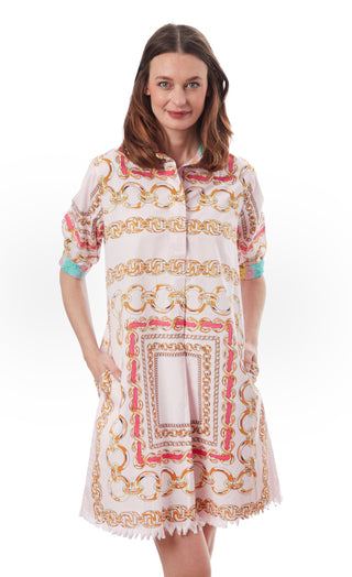 Chatham Dress Pink Links Print - Glamourous Grace
