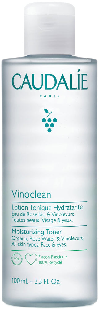 Caudalie Vinoclean Moisturizing Toner - Vegan Skincare for Sensitive Skin, Natural Makeup Remover, 3.38 fl oz - Glamourous Grace