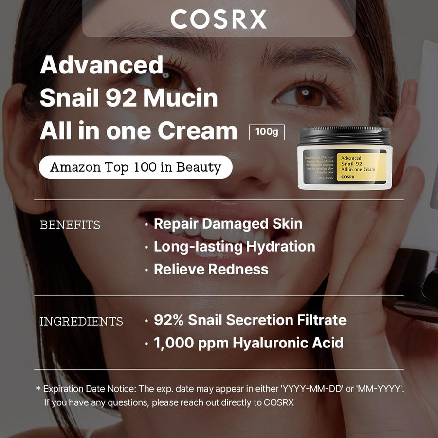 Cosrx Advanced Snail 92 All in one Cream - Glamourous Grace