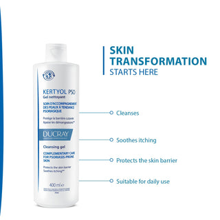 Ducray Kertyol P.S.O Moisturizing Cleaning Gel 400 ml