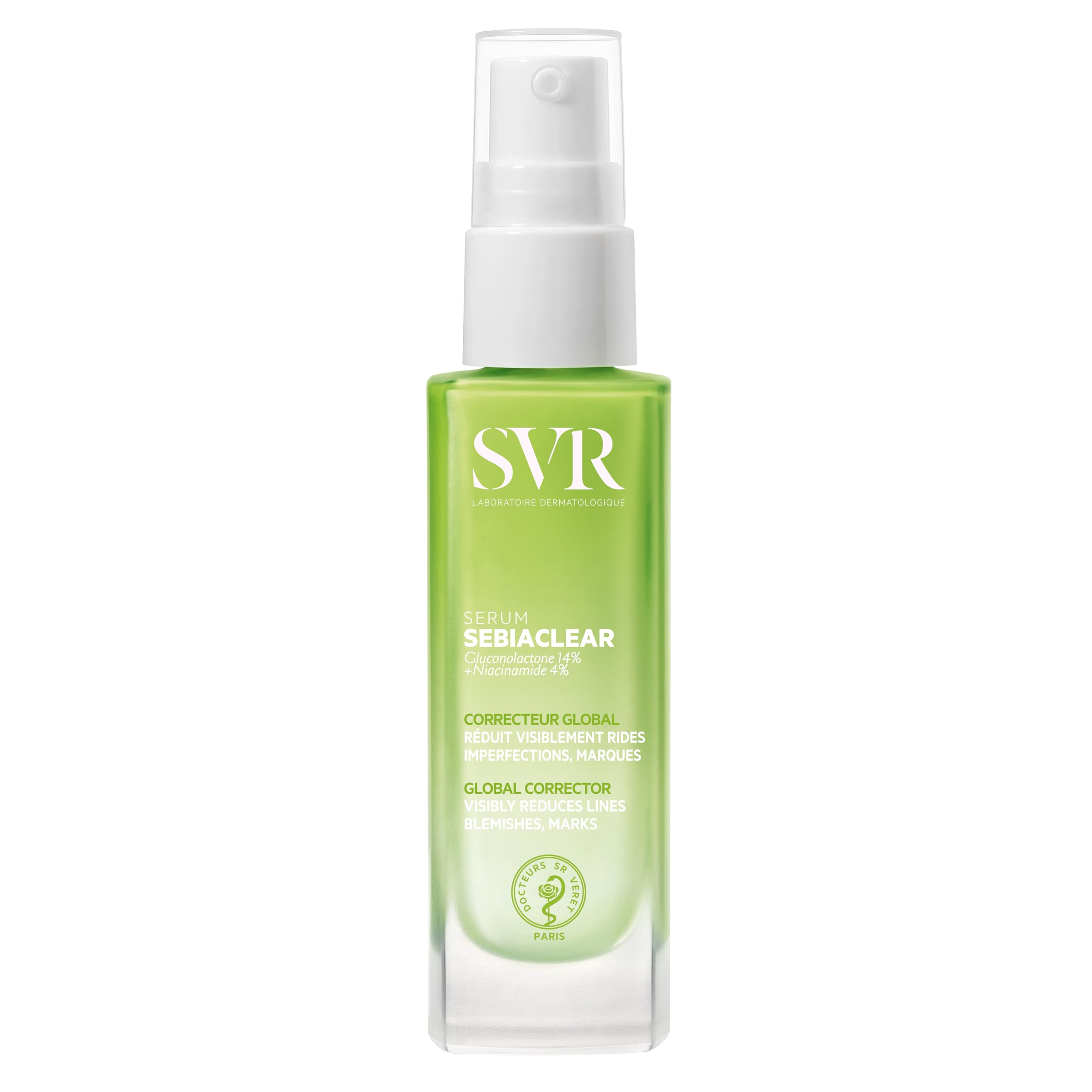 SVR Sebiaclear Serum 30ml - Non-Comedogenic Skincare for Oily Skin, Hypoallergenic Serum with Gluconolactone & Salicylic Acid - Glamourous Grace