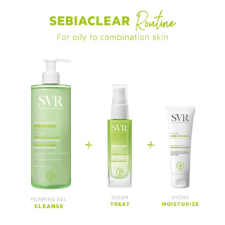 SVR Sebiaclear Gel Moussant 400ml - Gentle Facial Cleansing Gel for Oily & Sensitive Skin - Glamourous Grace