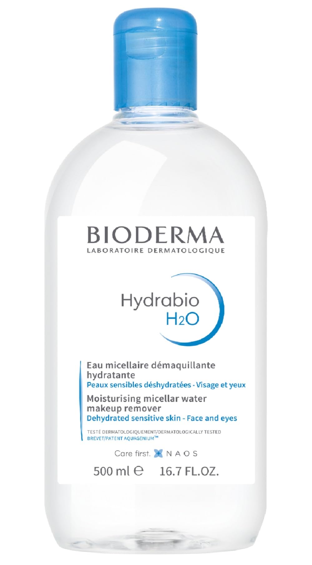 Bioderma Hydrabio H2O Micellar Water for Hydration and Makeup Removal, Fragrance-Free Skincare, 2x500ml - Glamourous Grace