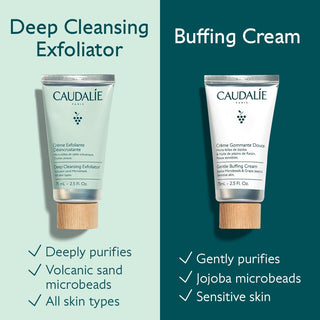 Caudalie Deep Cleansing Exfoliating Cream 75ml - Gentle Exfoliation for Sensitive Skin - Glamourous Grace