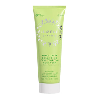 Lumene Sebum Balancing Clay-Based Foaming Facial Cleanser for Oily & Blemished Skin - Paraben-Free, pH Balanced - 4.23 fl oz - Glamourous Grace