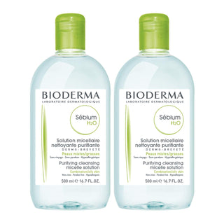 Bioderma Sebium H2O Cleansing Water for Combination/Oily Skin - 8.45 fl oz, Non-Comedogenic, No-Rinse Formula - Glamourous Grace