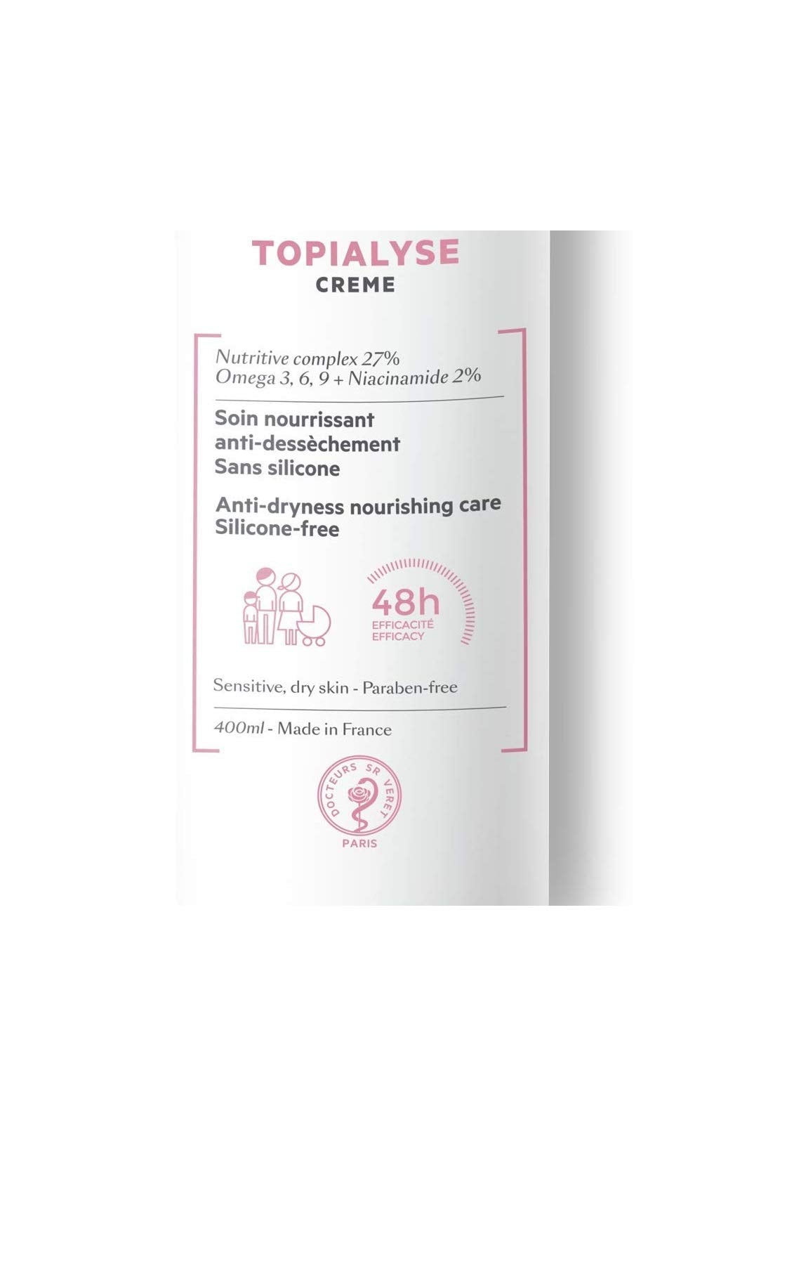 SVR Topialyse Moisturizing Cream - 400ml - Hydrating Cream for Dry Skin Relief, Non-Greasy Moisturizer - Glamourous Grace