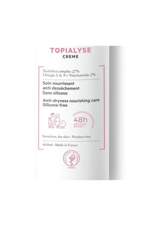 SVR Topialyse Moisturizing Cream - 400ml - Hydrating Cream for Dry Skin Relief, Non-Greasy Moisturizer - Glamourous Grace