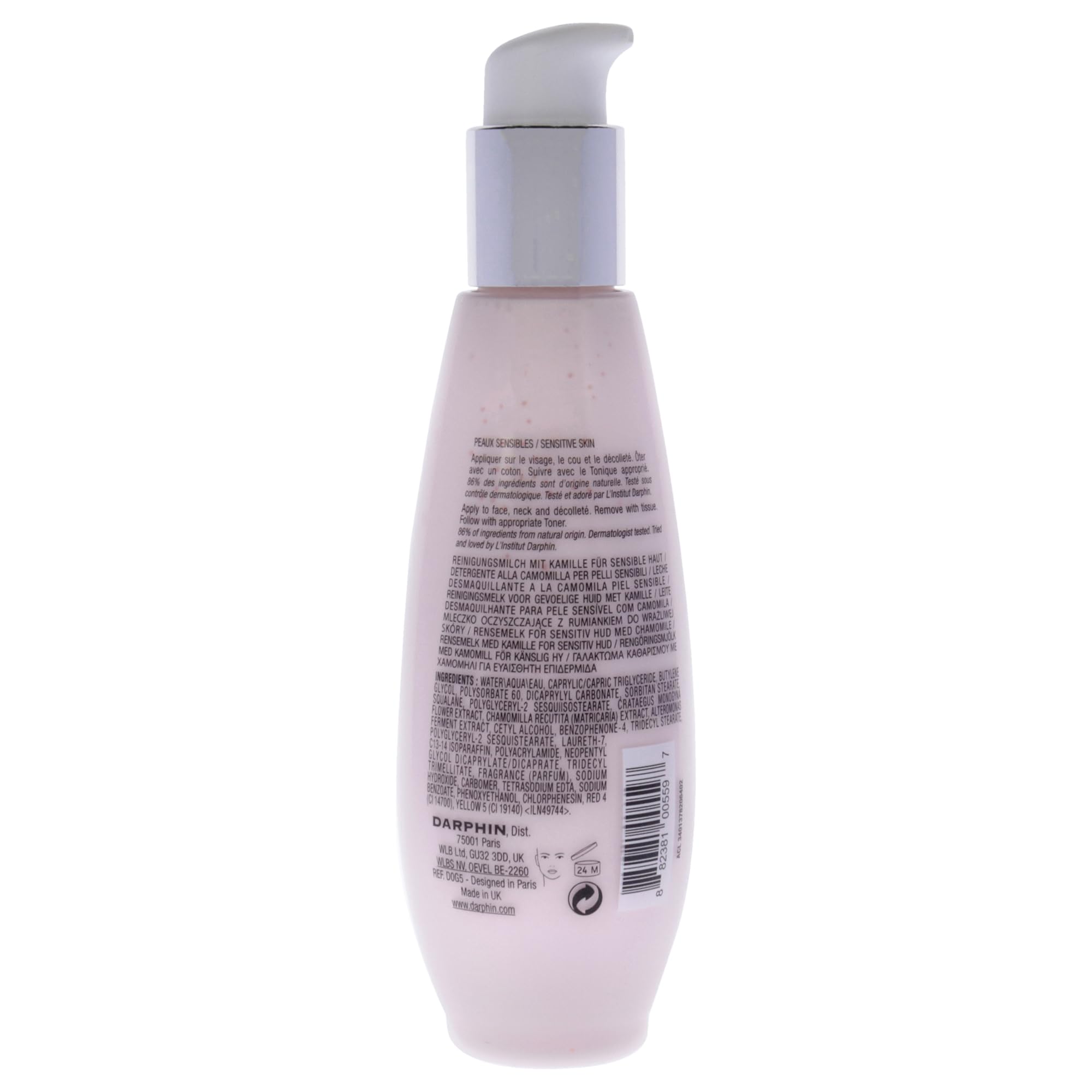 Darphin Intral Cleansing Milk - Gentle, Natural Skincare for Sensitive Skin - Paraben-Free, 6.76 fl oz