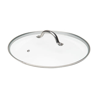 MASTERPAN Ceramic Nonstick Copper Color Wok & Glass Lid, 12" (30cm)