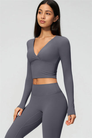 The Lox Long Sleeve Crop top Leggings 2-Piece Set