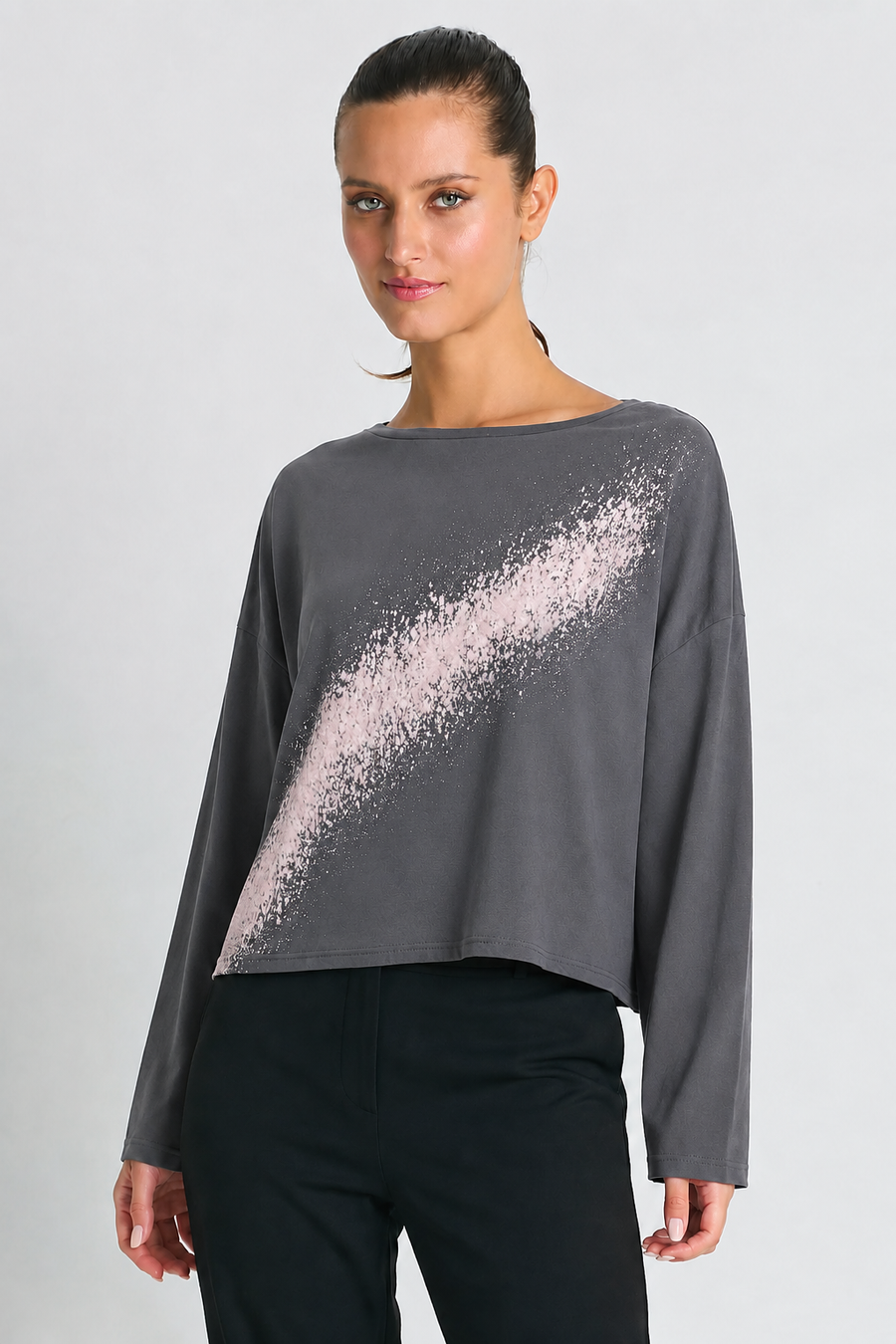 Pima Cotton Mini Bleached Luxury Boxy T-Shirt - Lava - Glamourous Grace