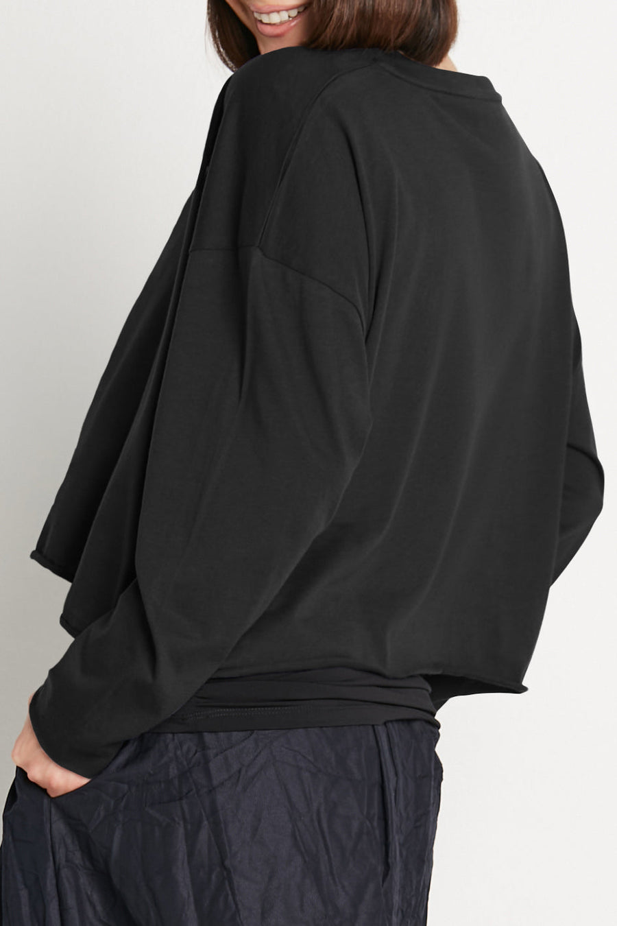 Pima Cotton Mini Luxury Boxy T-Shirt - Black - Glamourous Grace