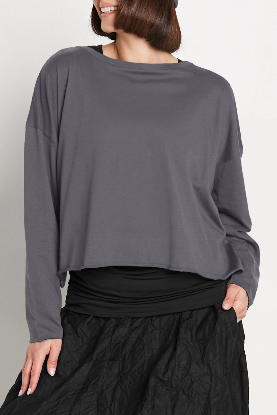 Pima Cotton Mini Luxury Boxy T-Shirt - Lava - Glamourous Grace