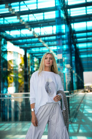 Pima Cotton "Tranquility" Luxury Boxy Tee - As Shown - Glamourous Grace