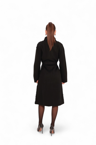 Noir Genuine Karakul Wool Overcoat