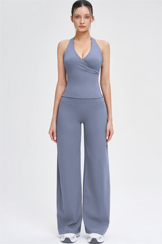 The Stride Crop Top Straight Leg Pants 2-Piece Set