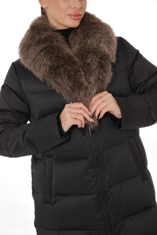 Genuine Polar Fox Fur Down Fill Parka