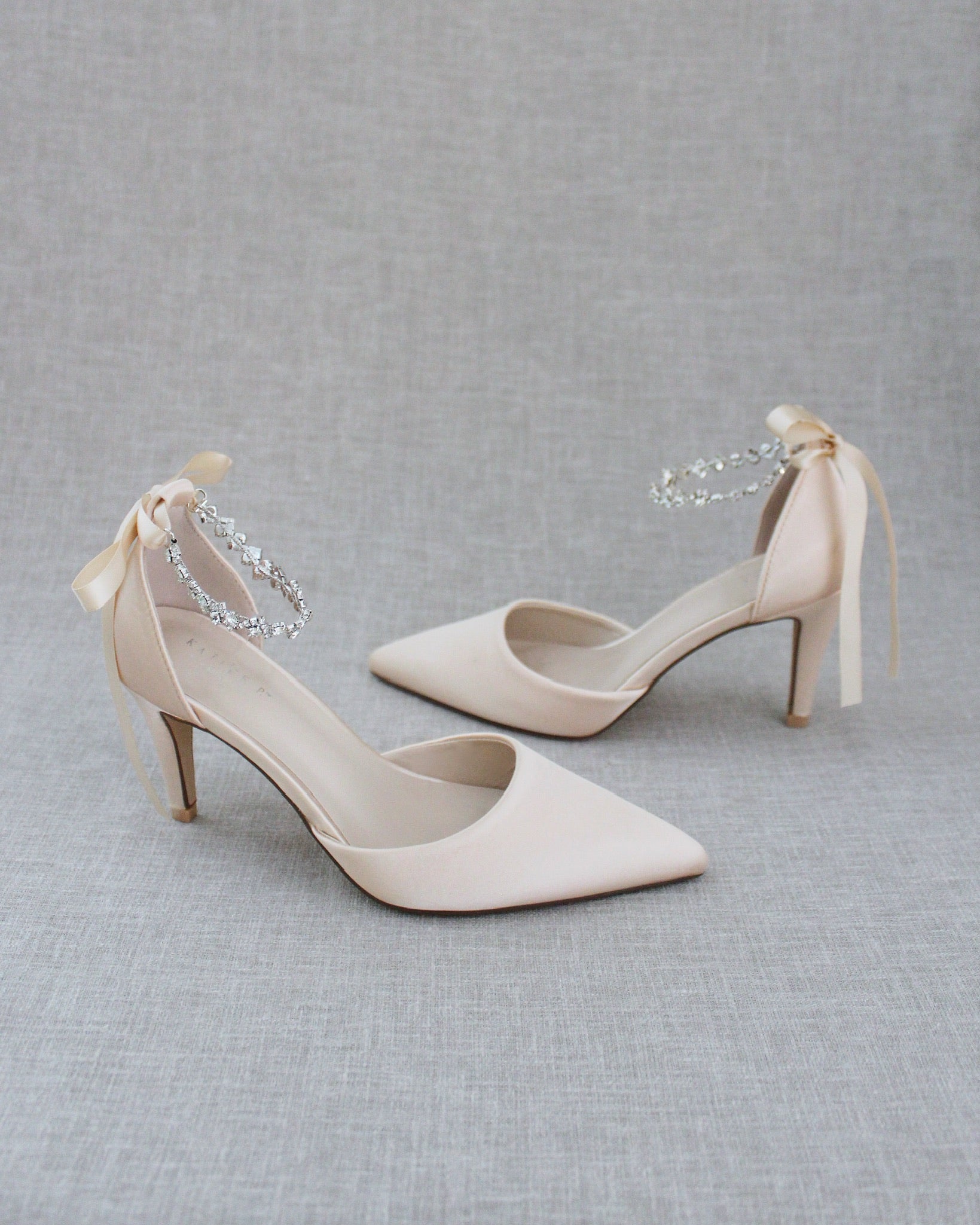 Evening Pumps with Amaryllis Crystal Strap