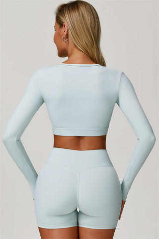 The Lavish Long Sleeve Cut-out Crop Top