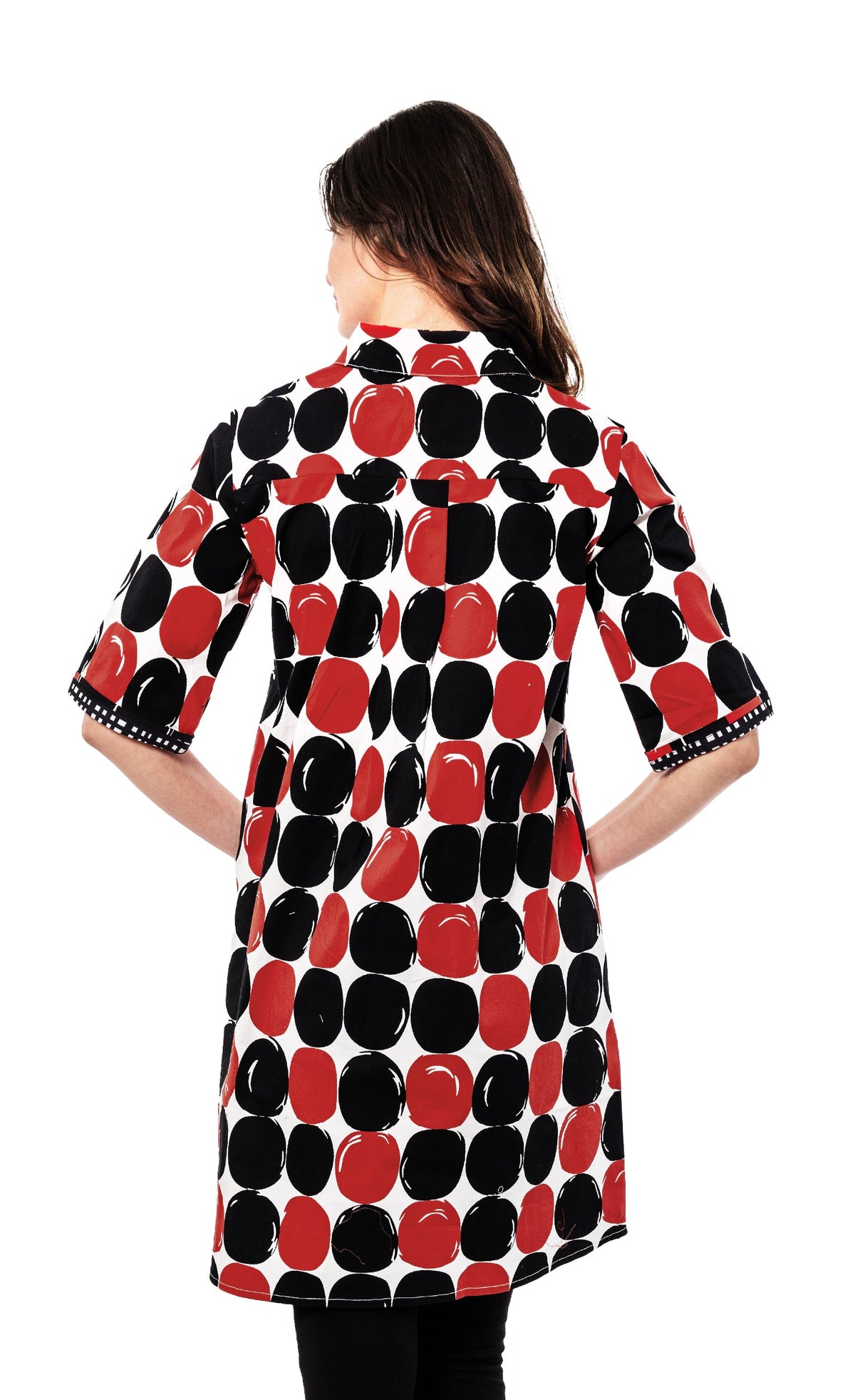 Monterey Dress Red Black Big Dot - Glamourous Grace