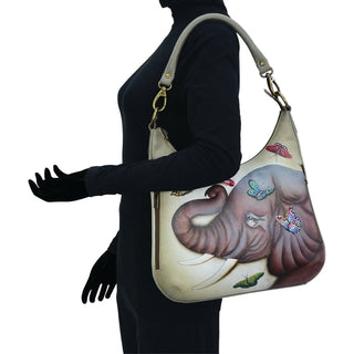 Convertible Slim Hobo With Crossbody Strap - 662