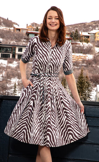 Mrs. Maisel Chocolate Zebra Print - Glamourous Grace