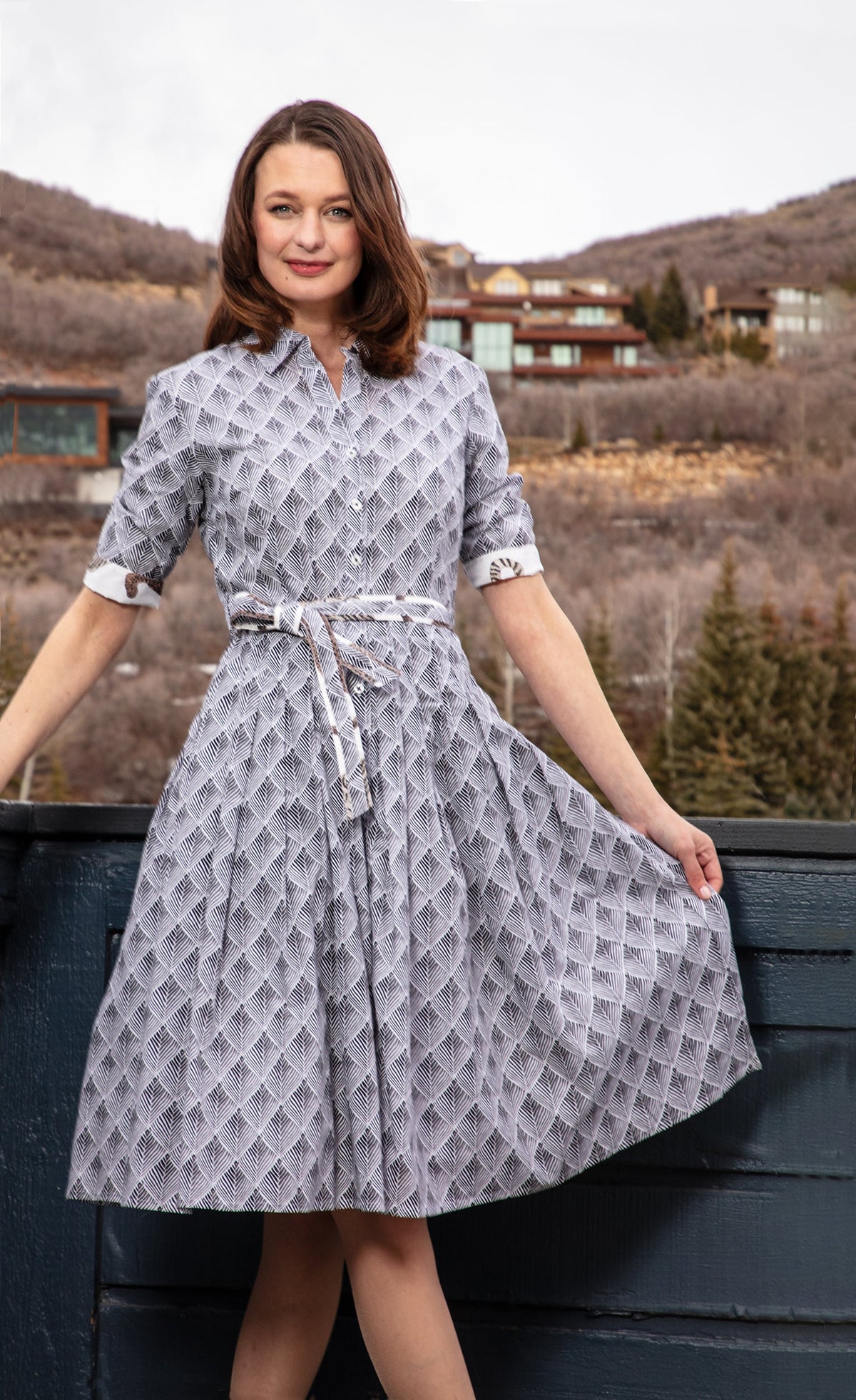 Mrs Maisel Black White Geometric - Glamourous Grace
