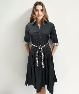 Mrs Maisel Black Stretch Poplin - Glamourous Grace