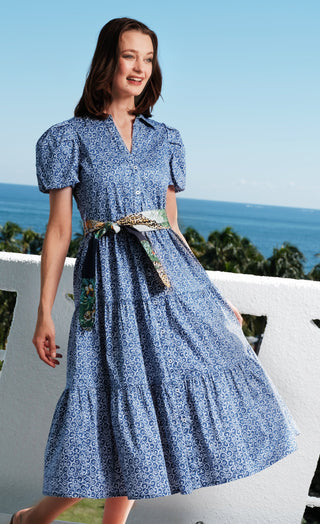 Litchfield Navy White Swirl Print - Glamourous Grace