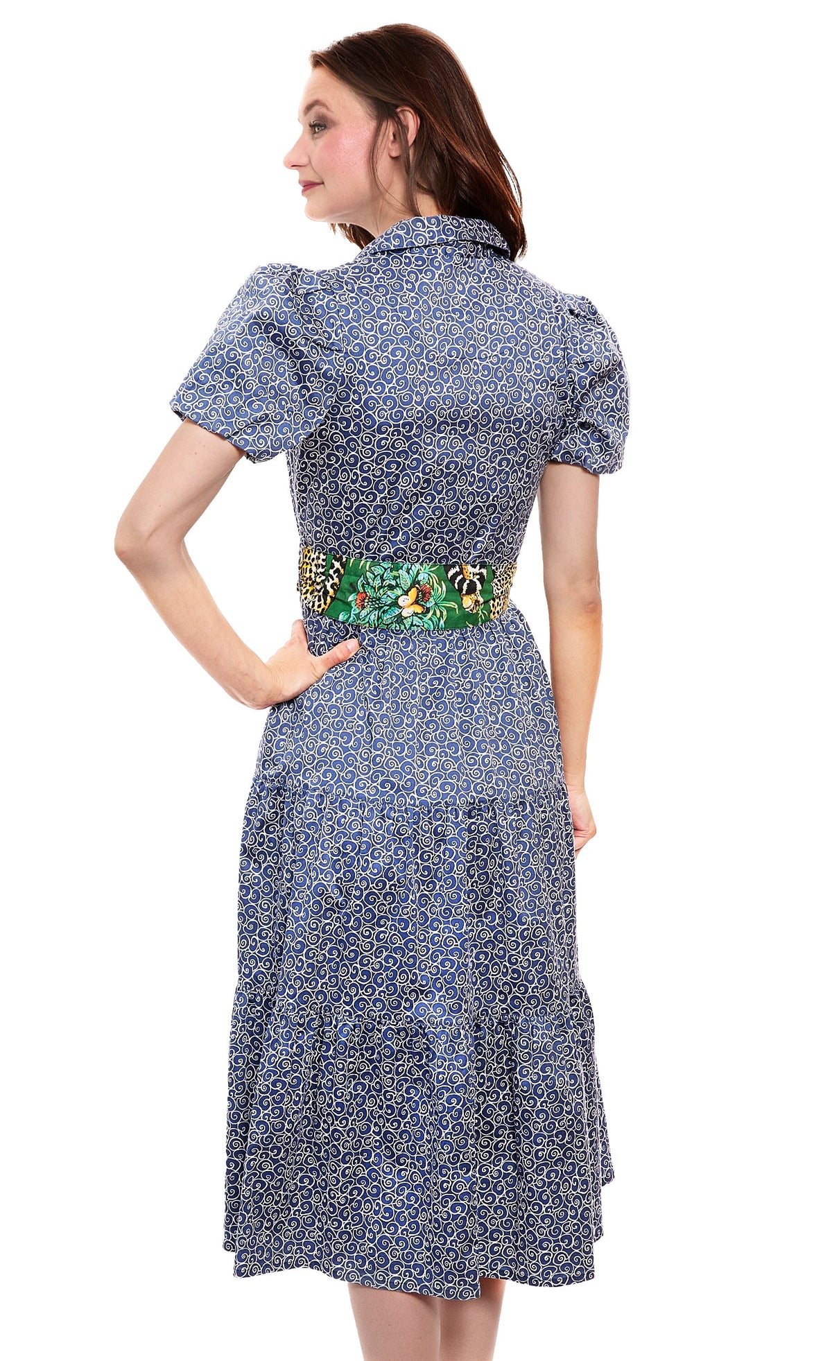 Litchfield Navy White Swirl Print - Glamourous Grace